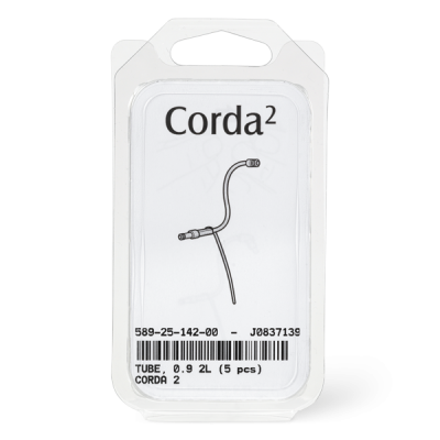 A transparent plastic package labeled