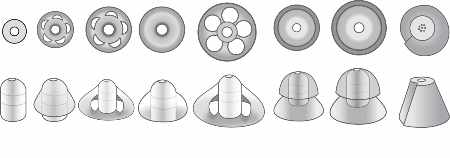 LifeTip Domes - Open, 6 mm